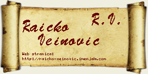 Raičko Veinović vizit kartica